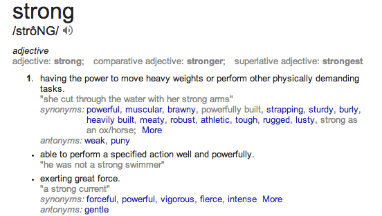 define strong
