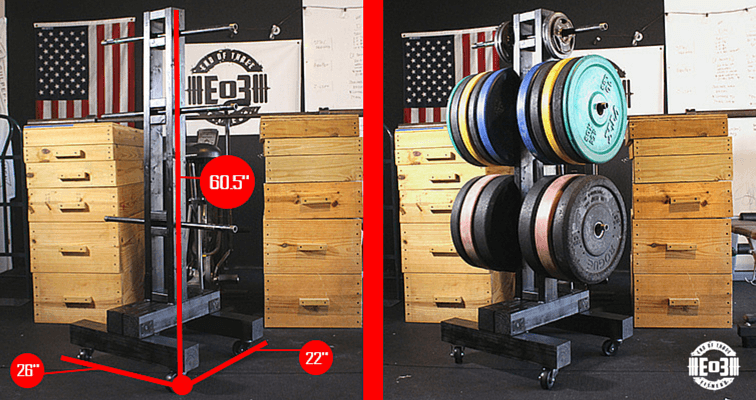 DIY Weight Tree, Bumper Plate Storage