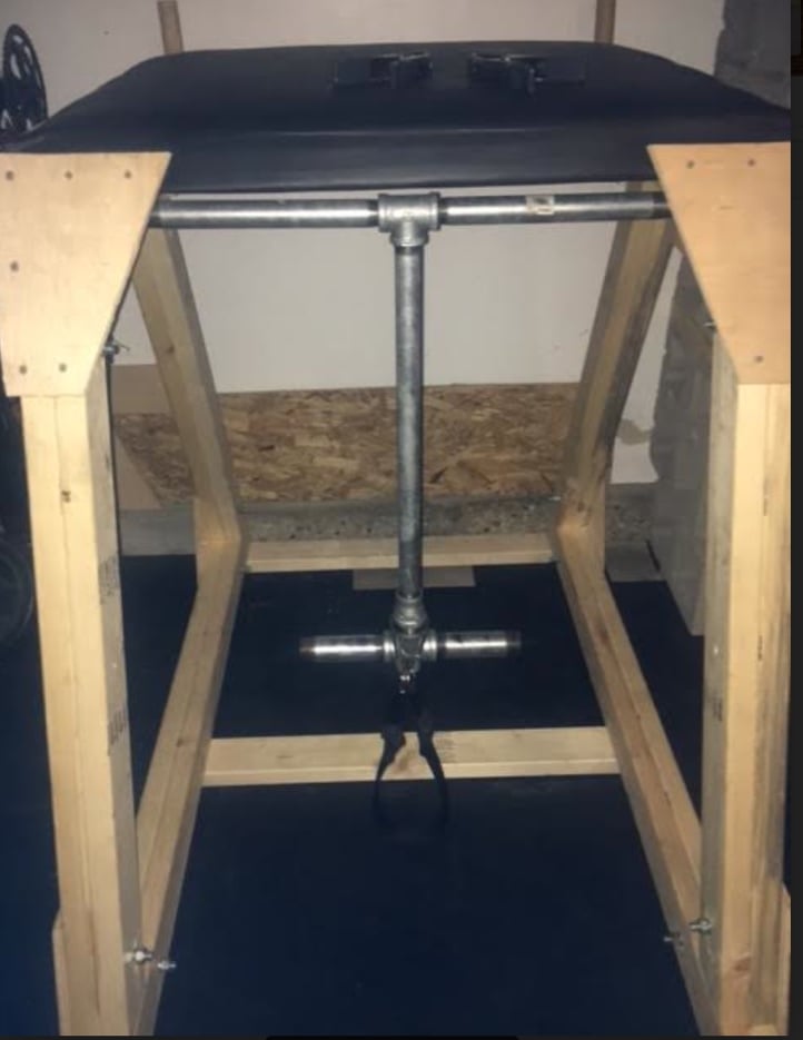 DIY Reverse Hyper, Garage Gym, Garage Gym Athlete, DIY, End of Three Fitness, DIY Garage Gym, Reverse Hyper