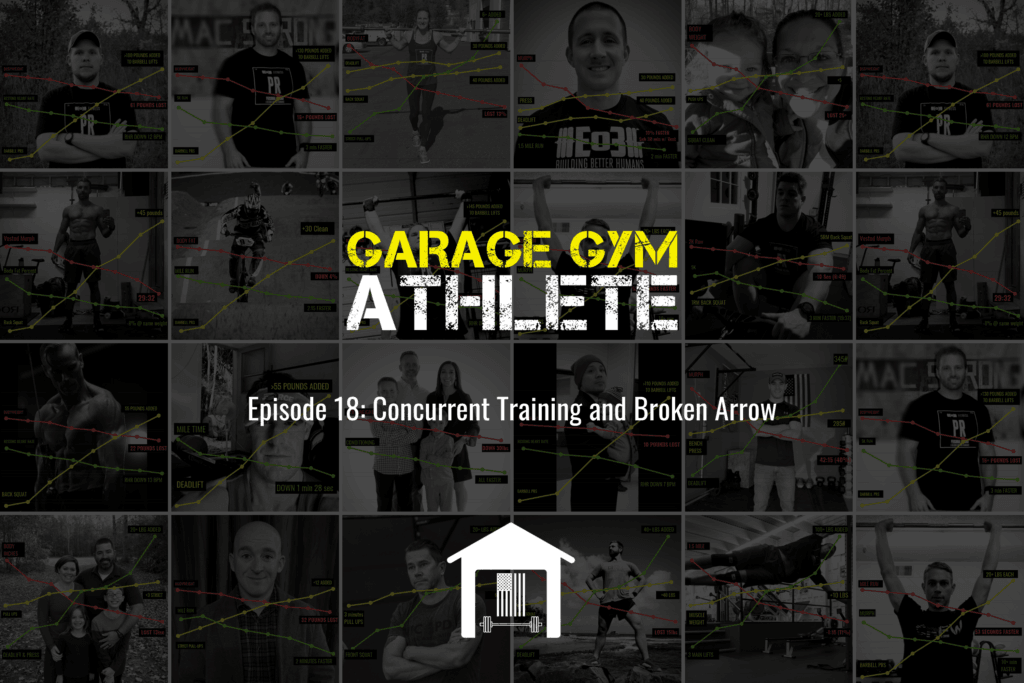 garage gym, garage gym athlete, fitness, end of three fitness, podcast, concurrent training, broken arrow, meet yourself Saturday