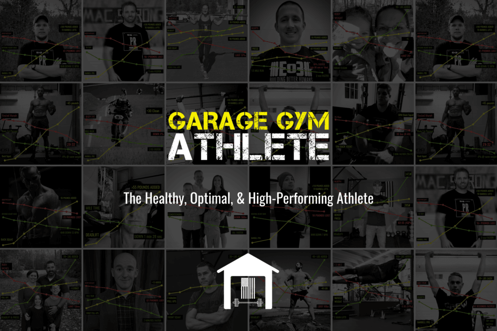 garage gym, garage gym athlete, end of three fitness, fitness, new cycles, healthy, optimal, and high performing athletes